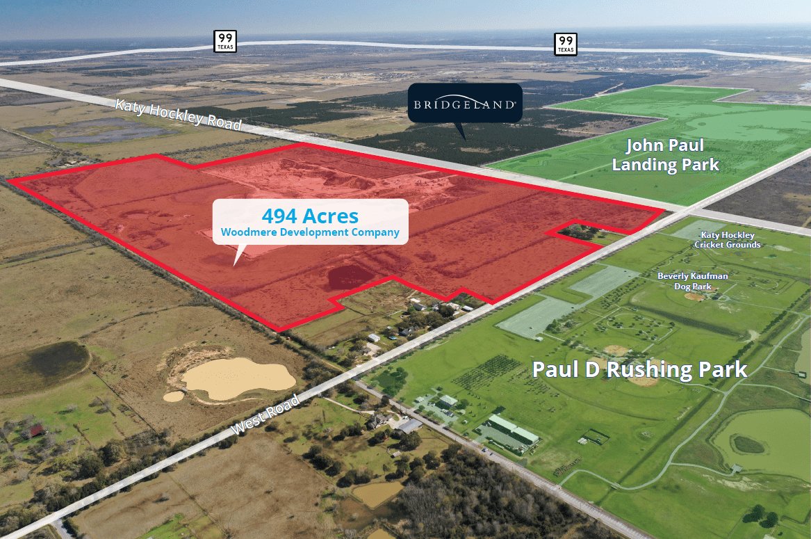 Colliers, a Houston commercial real estate firm, has purchased about 494 acres north of Katy for a new housing development. This map depicts the property purchased.